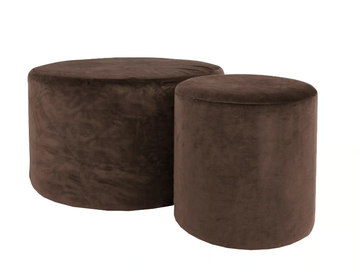 Round pouf - Upholstered round fabric pouf by CASA +39 - view 3